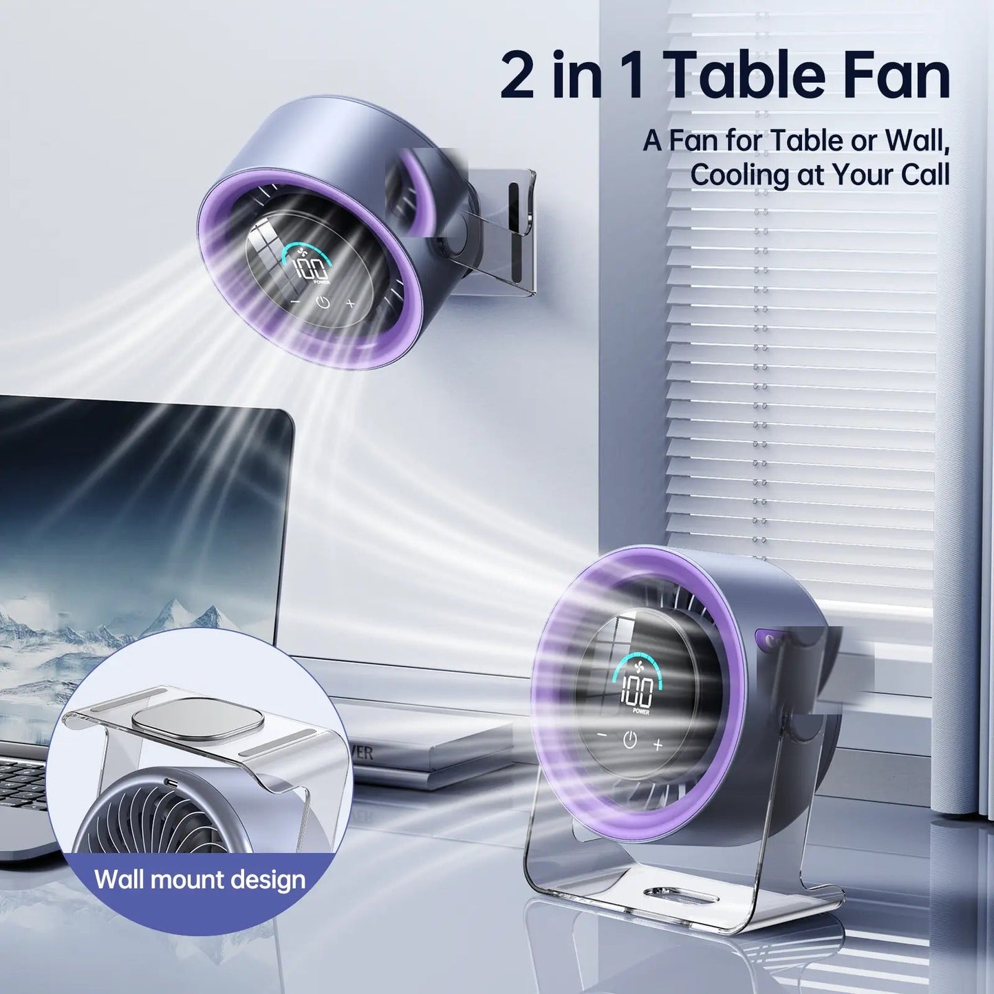 TITEVORA GlacierFlow X1 table and wall use feature